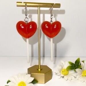 Heart-Shaped Lollipop Earrings